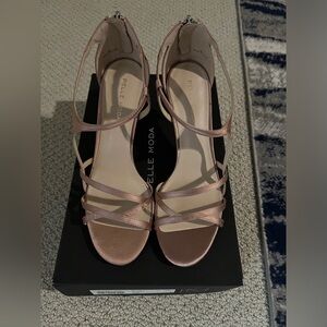 Satin Blush Sandal Heels